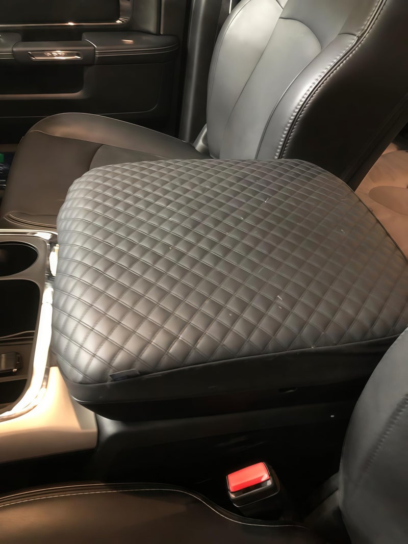 it's us Center Console Lid Cover for Ram 1500 2500 3500 2013â€“2018 Classic Body Style â€“ Synthetic Leather, Easy Install, Dog & Work Protection - Image 1